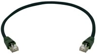 Teleg&auml;rtner RJ45 Patchkabel CAT 6a S/FTP 10.0 m Schwarz mit Knickschutzt&uuml;lle...