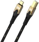 OEHLBACH USB-C&reg; Kabel USB 2.0 USB-C&reg;, USB-B Stecker 2 m Schwarz/Gold...