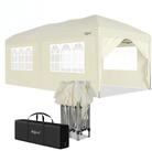 Zelsius Faltpavillon Faltbarer Pavillon 3x6 m mit Seitenw&auml;nden, Beige,...