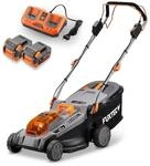 FUXTEC Akkurasenm&auml;her FX-E2RM43PROSET, 43 cm Schnittbreite, 40V, variable