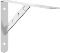 vidaXL Regal Regaltr&auml;ger 4 Stk. 30x2,5x15,5 cm Silbern Edelstahl, 1-tlg.