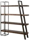 Massivmoebel24 B&uuml;cherregal SEVILLA, 1-tlg., Regal Akazie / Altholz 150x35x180...