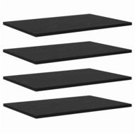 vidaXL B&uuml;cherregal Regalbrett 4 pcs Schwarz 60 x 40 x 1,5 cm Holzwerkstoff,...