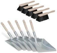 BRB-Lagertechnik Kehrgarnitur 5x Handfeger und Kehrschaufel, Spar-Set, Schnell...