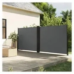 furnicato Markise Ausziehbare Seitenmarkise 160x600 cm Anthrazit mit Stahlrahmen