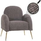 MCW Loungesessel MCW-N69, Abgerundetes Design, Goldene F&uuml;&szlig;e mit...