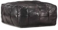 vidaXL Polsterhocker Pouf Schwarz 60 x 60 x 30 cm Echtes Ziegenleder (1 St)