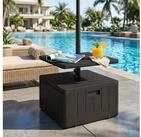 Outsunny Schirmhalter bis 80 kg bef&uuml;llbar, mit Rollen, Tischplatte,...