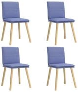 vidaXL Esszimmerstuhl Esszimmerst&uuml;hle 4 Stk. Jeansblau Stoff (4 St)