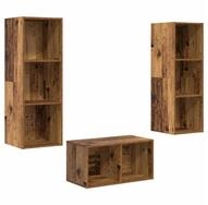 vidaXL TV-Schrank TV-Schrankset Altholz 37 x 37 x 107 cm Holzwerkstoff (1-St)