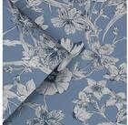 LAURA ASHLEY Vliestapete Summerhill Midnight Blue, texturiert, floral, (1 St),