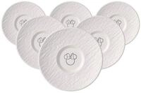 Villeroy & Boch Untertasse Manufacture Rock Blanc - Mickey Mouse, (6 St)