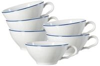 Ritzenhoff & Breker Tasse Ostfriese Teetassen 100 ml 6er Set, 6-tlg., Porzellan