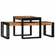 vidaXL Couchtisch Couchtisch 2 pcs Braun 48 x 40 x 40 cm Massivholz (2-St)