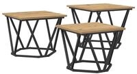 vidaXL Couchtisch Couchtisch 3 pcs Artisan-Eiche Ingenieure Holz und Stahl...