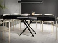 WFL GROUP Couchtisch Cavetta X h&ouml;henverstellbar ausziehbar mit schwarzen