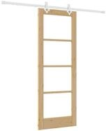 vidaXL Haust&uuml;r Schiebet&uuml;r Natur 73,5 x 198,5 cm Massivholz Kiefer und Glas...