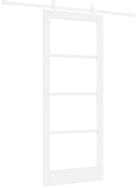 vidaXL Haust&uuml;r Schiebet&uuml;r Wei&szlig; 83 x 202 cm Massivholz Kiefer und Glas (1-St)