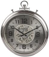 formano Wanduhr MOVE (drehende Zahnr&auml;der, Silber, Zahnr&auml;der, H: 62cm)