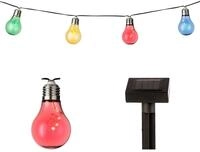 Lumineo LED-Girlande, LED Solar Lichterkette Gl&uuml;hbirnen 4,5m Kunststoff Bunt /