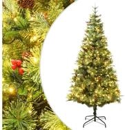 vidaXL K&uuml;nstlicher Weihnachtsbaum Weihnachtsbaum mit Beleuchtung und...