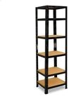 shelfplaza Schwerlastregal BLACK, 200x45x45cm schwarz, 6 B&ouml;den, Wohnraumregal...
