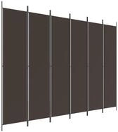 vidaXL Paravent, 6-tlg. Raumteiler Braun 300x220 cm Stoff