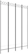 vidaXL Paravent, 4-tlg. Raumteiler Wei&szlig; 160x220 cm Stoff