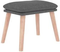 vidaXL Fu&szlig;hocker, Sitzhocker Hellgrau 45x29,5x35 cm Stoff
