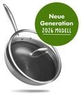 Reishunger Wok Premium Wok, Edelstahl (Wok mit Glasdeckel), f&uuml;r Induktions-,...