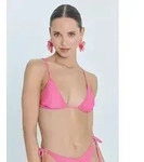 LSCN by LASCANA Triangel-Bikini-Top Gladys, in trendiger Glitzeroptik rosa 36