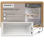 Schulte Badewanne Rechteck Como, 150x70 cm Sanit&auml;racryl Wei&szlig; Komplett-Set mit