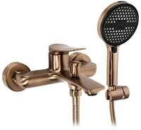 wohnwerk.idee Wannenarmatur Badewanne Armatur Wasserhahn mit Handbrause Gold Chrom