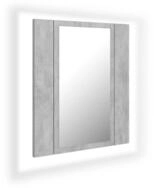 vidaXL Spiegelschrank NA LED Bad Spiegelschrank Betongrau 40x12x45 cm Badezimmer