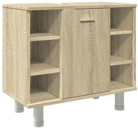 vidaXL Badezimmer-Set Badezimmerschrank Sonoma-Eiche 60x32x53,5 cm...
