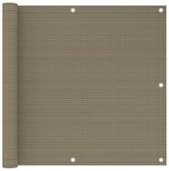 vidaXL Seitenmarkise 90 x 300 cm Balkon-Sichtschutz Taupe 90x300 cm HDPE