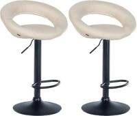 CLP Barhocker Olinda Stoff (Set, 2er), h&ouml;henverstellbar und drehbar