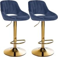 CLP Barhocker Milet (Set, 2er), Samtbez&uuml;ge, h&ouml;henverstellbar, drehbar
