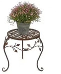DanDiBo Blumenhocker Metall Braun 25 - 35 cm Blumenst&auml;nder Blumens&auml;ule Antik...