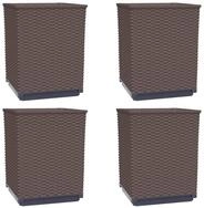 vidaXL Blumentopf Pflanzk&uuml;bel 4 Stk. Braun 30x30x37 cm Polypropylen (4 St)