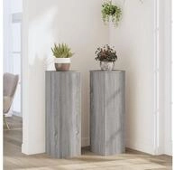 vidaXL Rankhilfe, Pflanzenst&auml;nder 2 Stk. Grau Sonoma 25x25x80 cm Holzwerkstoff