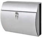 vidaXL Briefkasten 375 x 13 x 31 cm Briefkasten Edelstahl mit Zeitungsfach und