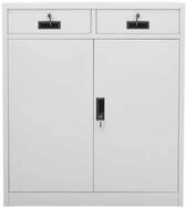 vidaXL Aktenschrank B&uuml;roschrank Hellgrau 90x40x102 cm Stahl