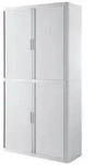 EASYOFFICE Rollladenschrank easyOffice Korpus wei&szlig;, Griff farbig wei&szlig; 110 cm...