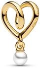 Pandora Charm Herz Charm Goldfarben Gewickeltes Herz