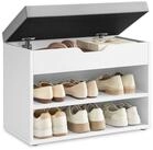 VASAGLE Schuhbank, Schuhbank, Sitzbank, Schuhregal mit gepolstertem