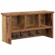 vidaXL Regal Wandmontierter nachttisch Altholz 50 x 16 x 26 cm Holzwerkstoff,...