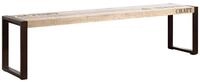 Massivmoebel24 Bank FACTORY (Bank Mango 180x45x40 natur bedruckt FACTORY #114),...