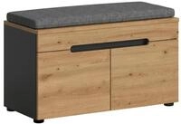xonox.home Sitzbank Canu, Basalt grau Nachbildung Melamin beschichtet modern...