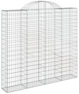 vidaXL Blumentopf Gabionen mit Hochbogen 3 Stk. 200x30x180/200cm Verzinktes...